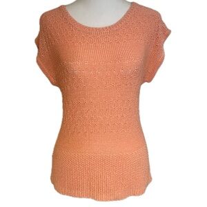 Willi Smith, Chic Orange/ salmon Knit Top beautiful color, size M